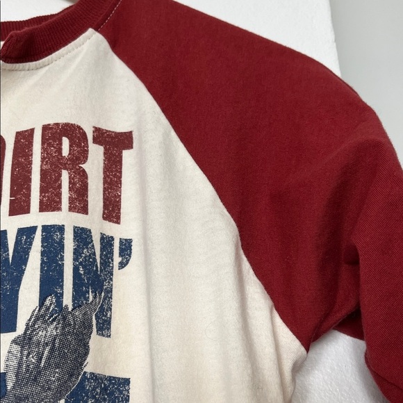 Shyanne Long Sleeve Graphic Tee - Red & Cream - Picture 6 of 12